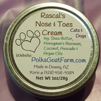 Rascal's Nose & Toes Cream~ for Cats & Dogs